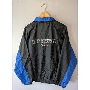 Vintage NASCAR Kurt Busch jacket, miller lite, penke racing windbreaker, Large